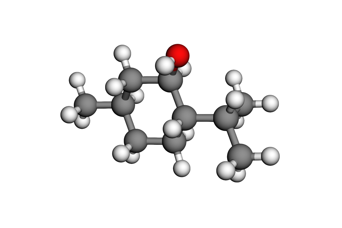Estructura 3D de mentol