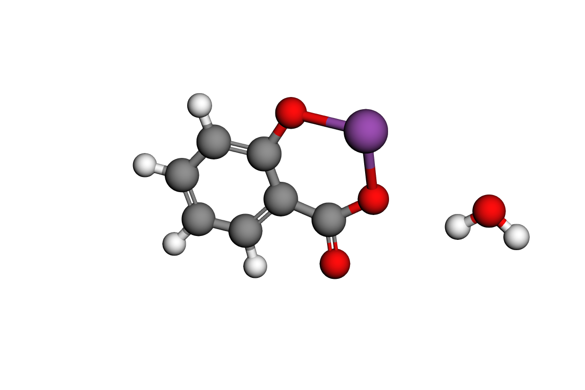 Estructura 3D de Subsalicilato de bismuto