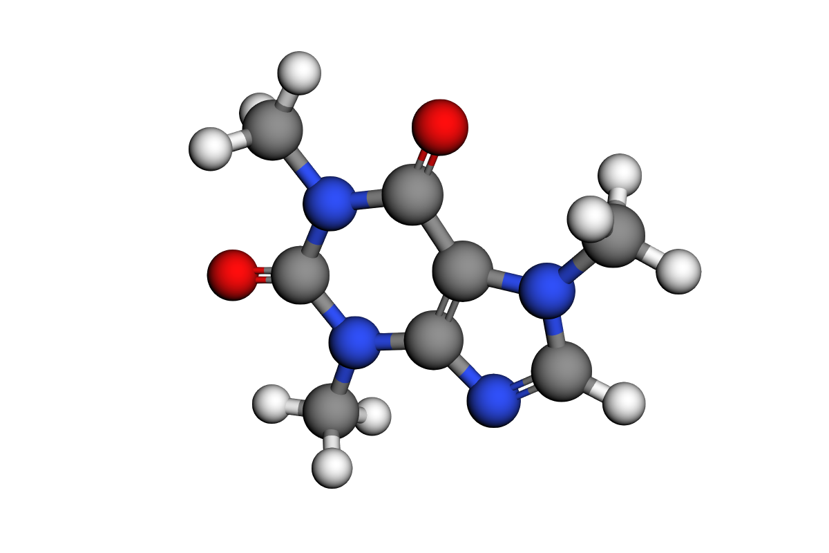 Estructura de cafeína