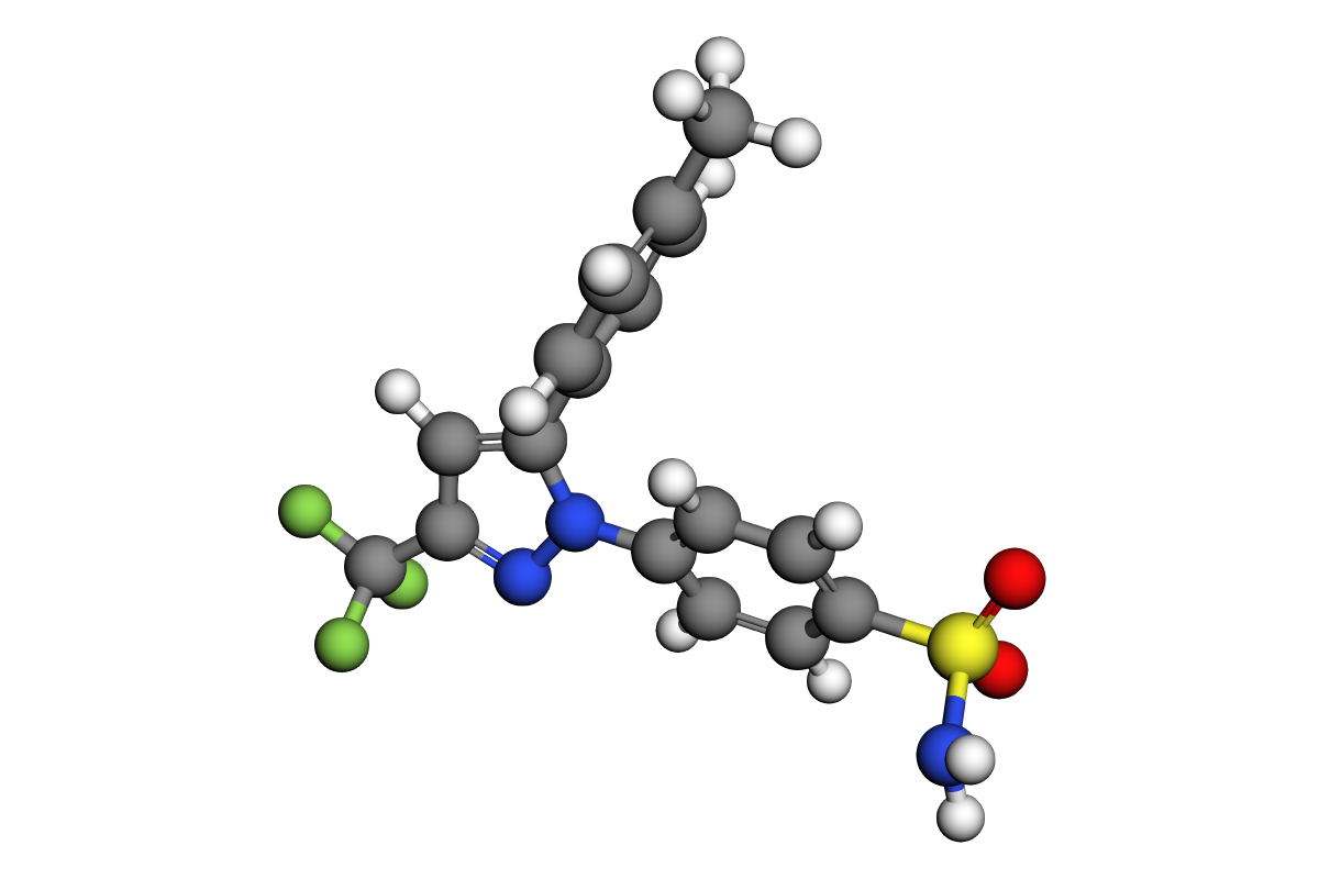 Estructura 3D de celecoxib