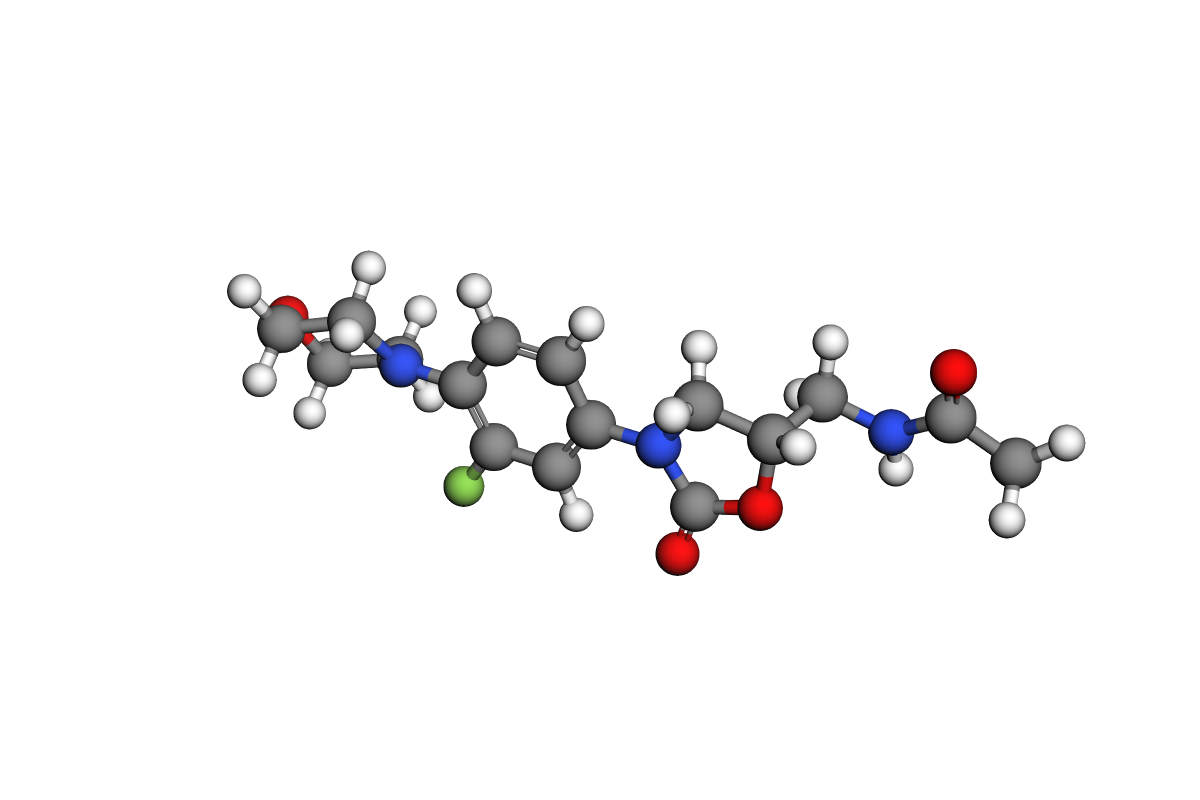 Estructura 3D de linezolid