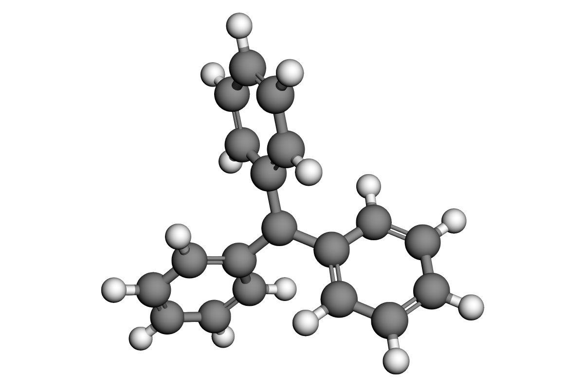 Estructura 3D de trifenilmetilo