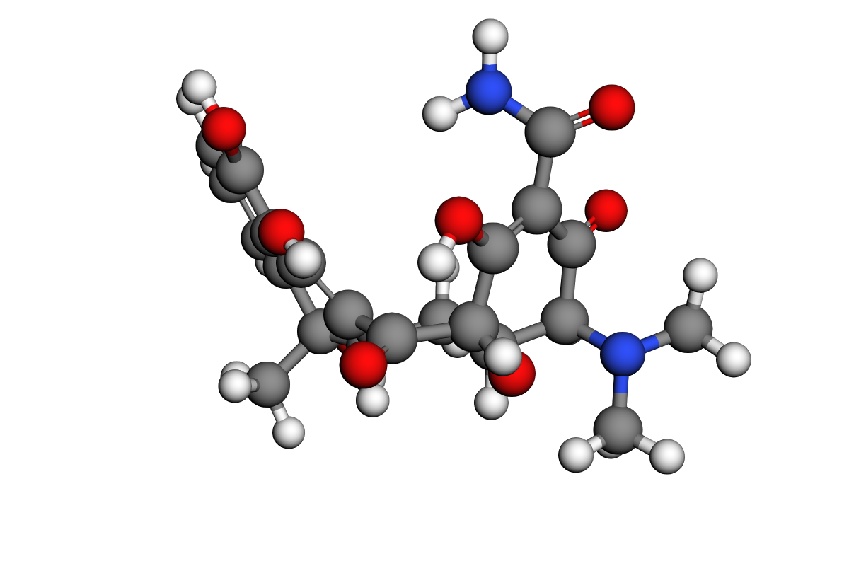 Estructura 3D de tetraciclina