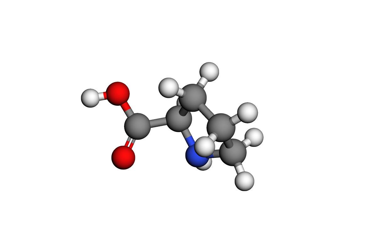 Estructura 3D de prolina