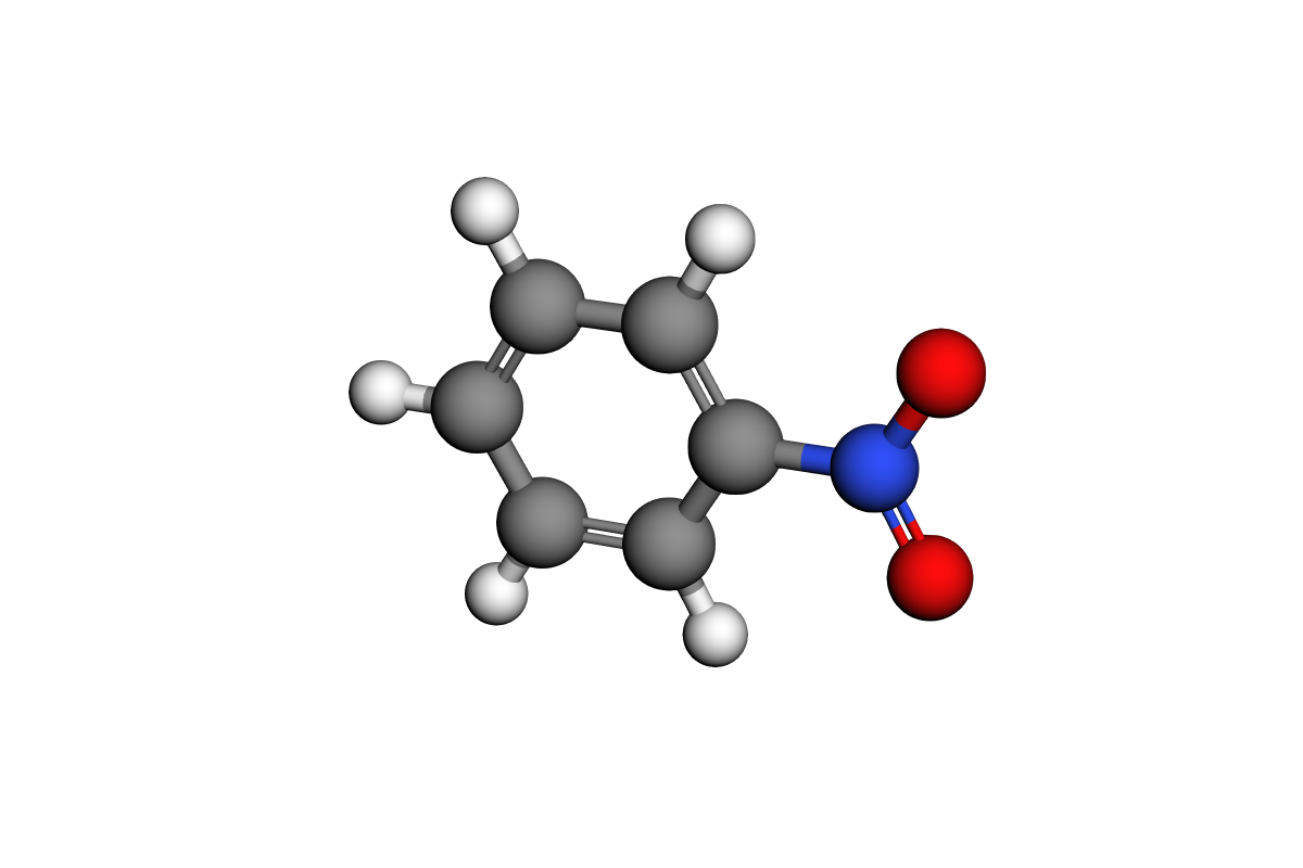 Estructura de nitrobenceno