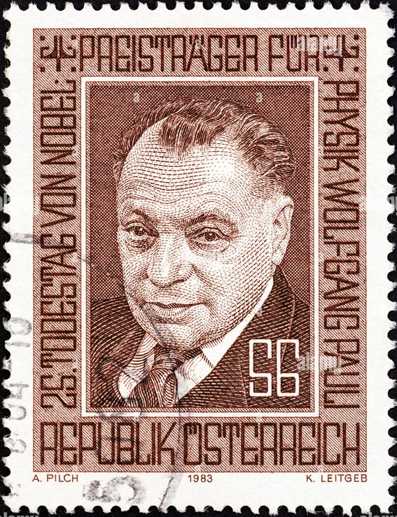 Sello postal Austriaco en honor a Wolfang Pauli